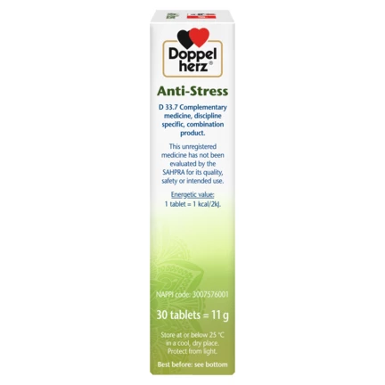 Illustration of the product packaging Doppelherz aktiv Anti-Stress side view right